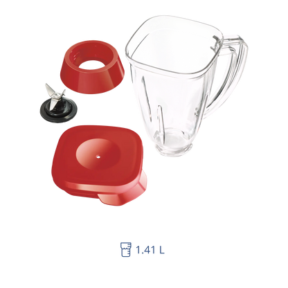 Licuadora Roja Vaso de Plastico 1.4L - Hamilton Beach
