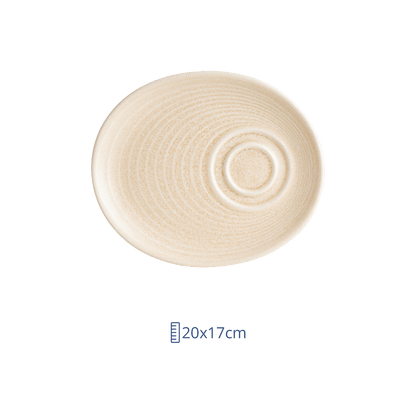 Plato Taza De Ceramica Mirage Ovalado
