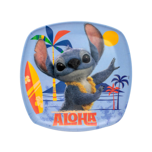 Plato de bambú cuadrado Stitch 25 cm - Fun Kids