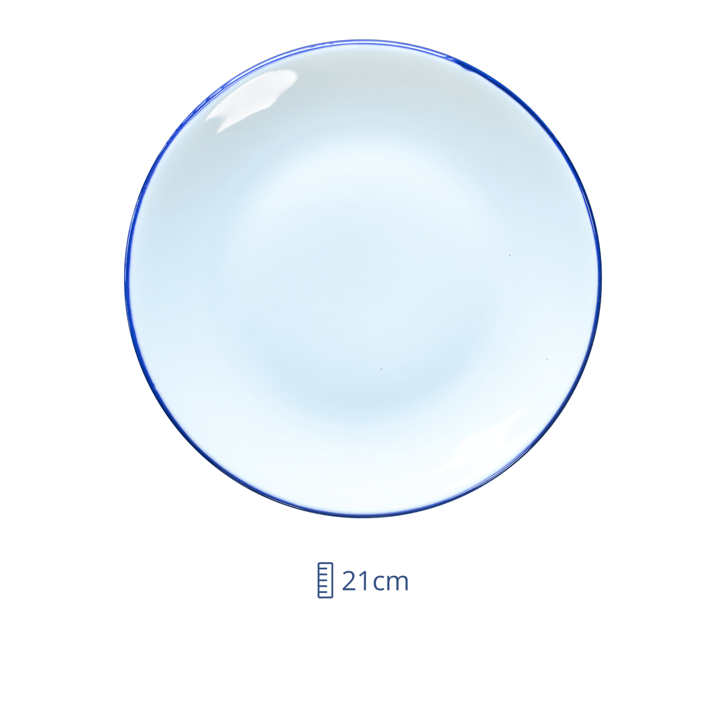 Plato Llano Gourmet Linea Blue Porcelana
