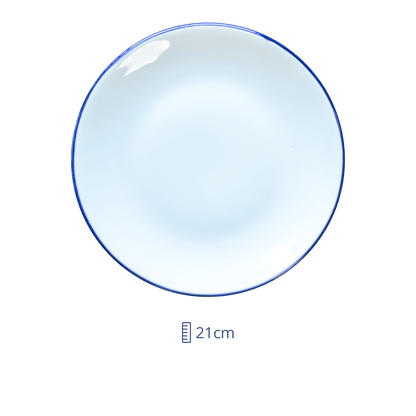 Plato Llano Gourmet Linea Blue Porcelana