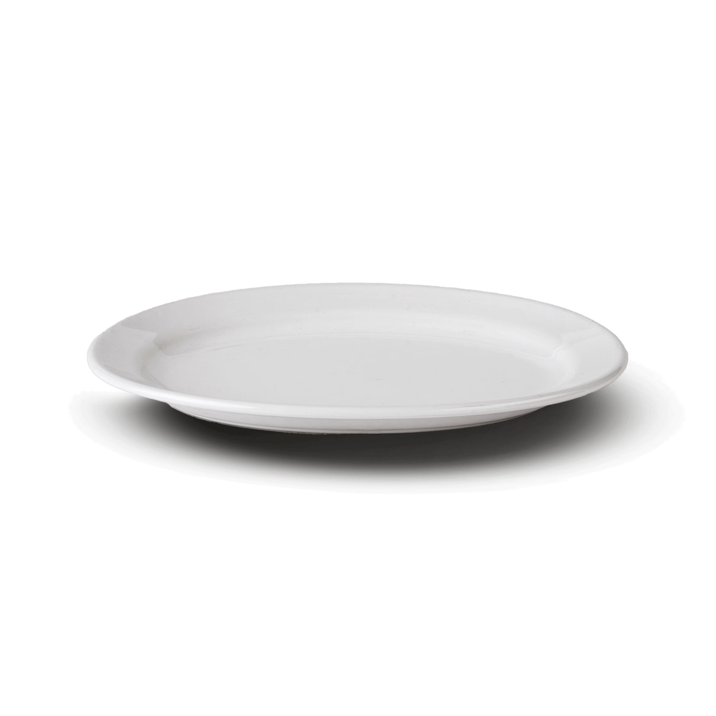 Plato Ovalado Blanco Glacial 33 cm