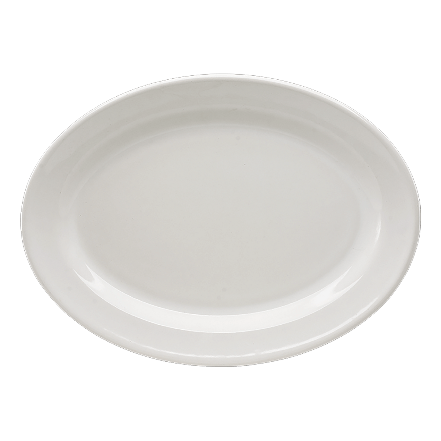 Plato Ovalado Blanco Glacial 33 cm