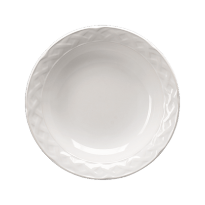 Plato Sopero de Ceramica Vinafera Blanch