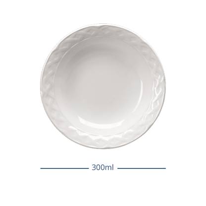 Plato Sopero de Ceramica Vinafera Blanch