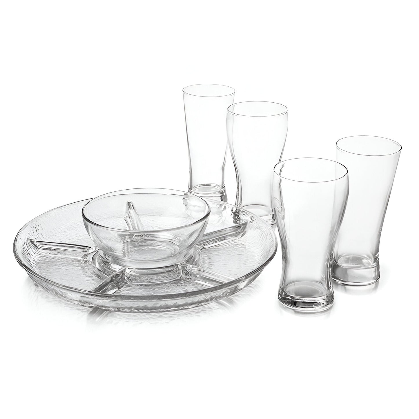 Juego botanero de vidrio 6 piezas - Libbey