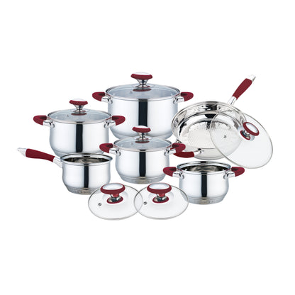 Batería de Cocina Omania Acero Inoxidable 12 pz Fraciel