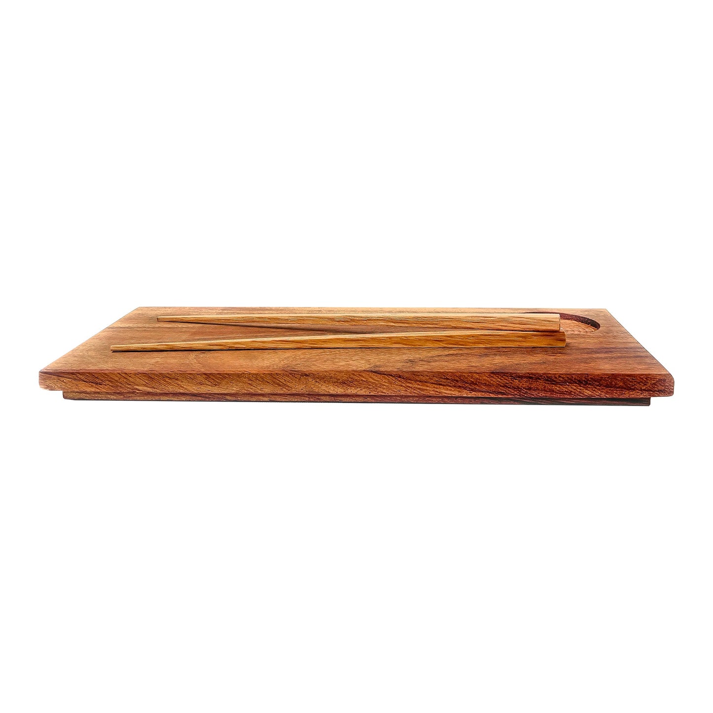 Tabla de Parota Para Sushi Con Resaque Para Ramekin