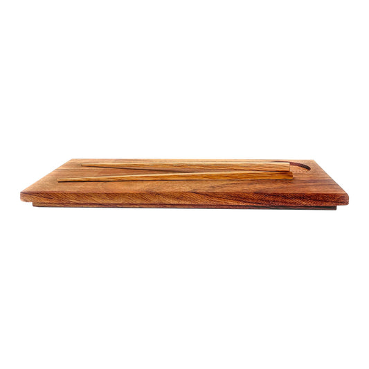 Tabla de Parota Para Sushi Con Resaque Para Ramekin