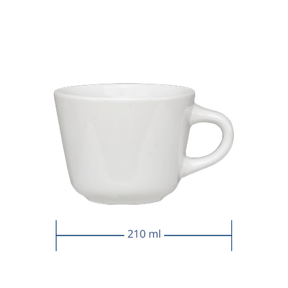 Taza de Ceramica 210 ml Blanco Glacial
