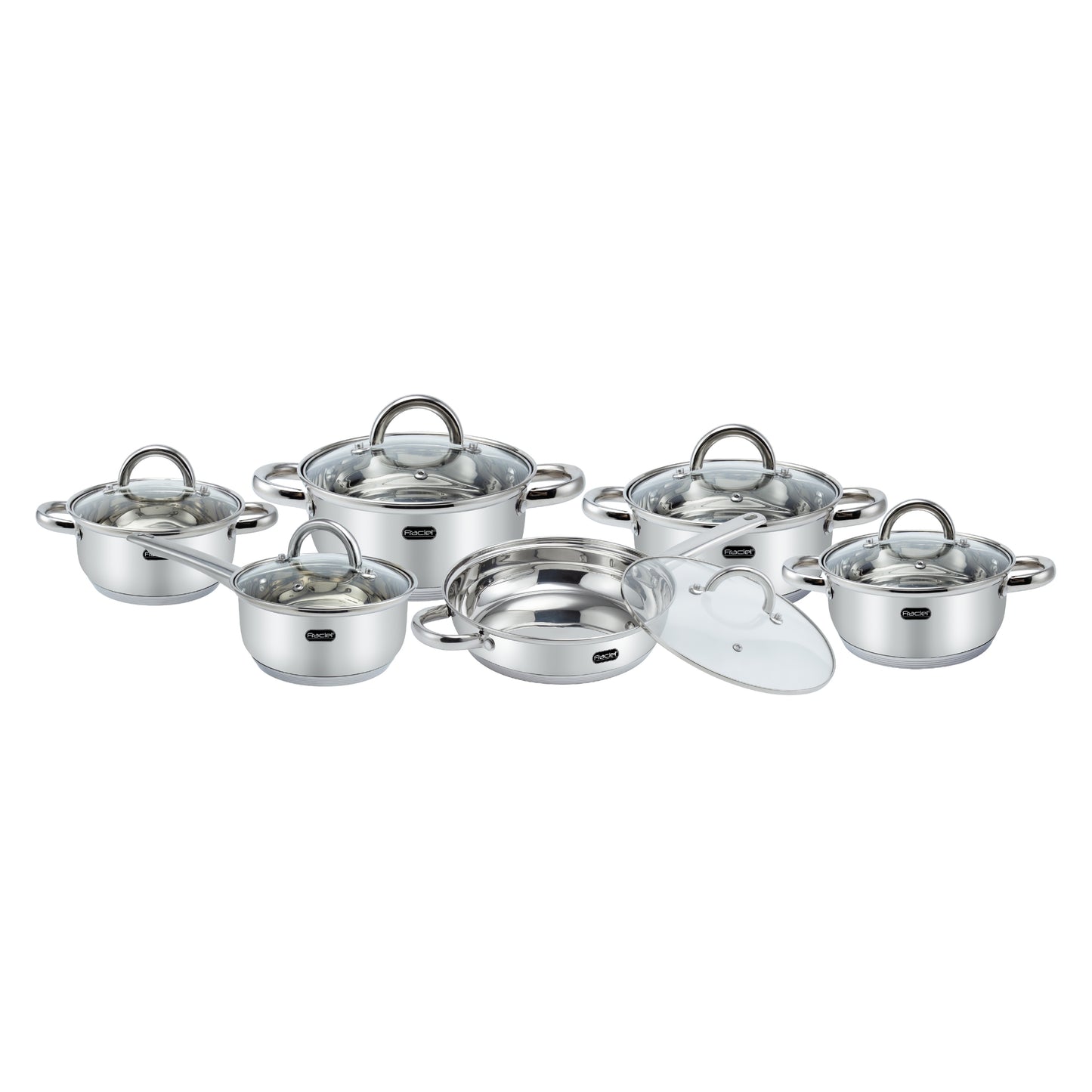 Batería de Cocina Verona Acero Inoxidable 12 pz Fraciel