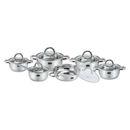 Batería de Cocina Verona Acero Inoxidable 12 pz Fraciel