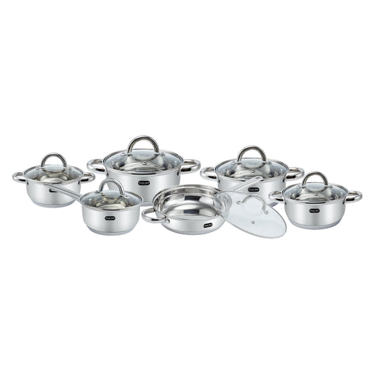 Batería de Cocina Verona Acero Inoxidable 12 pz Fraciel