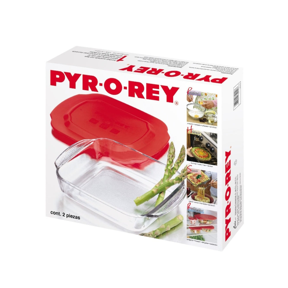 Juego de Bandeja Cuadrada C/ Tapa Pyrorey B300