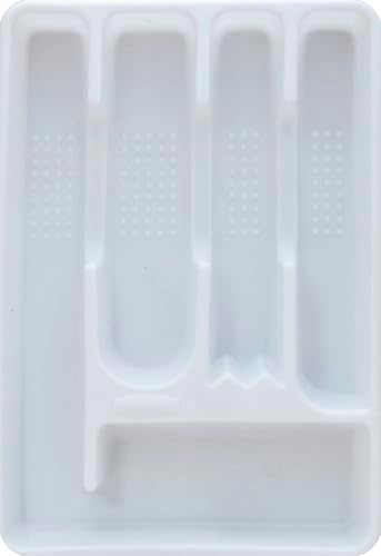 Bandeja Charola Portacubiertos Blanca 35x23cm Rubbermaid