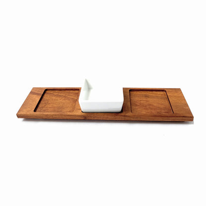 Porta salceros de  madera de parota natural