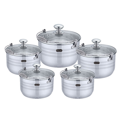 Batería de Cocina 10 Pz Acero inoxidable Inducción Astoria Fraciel