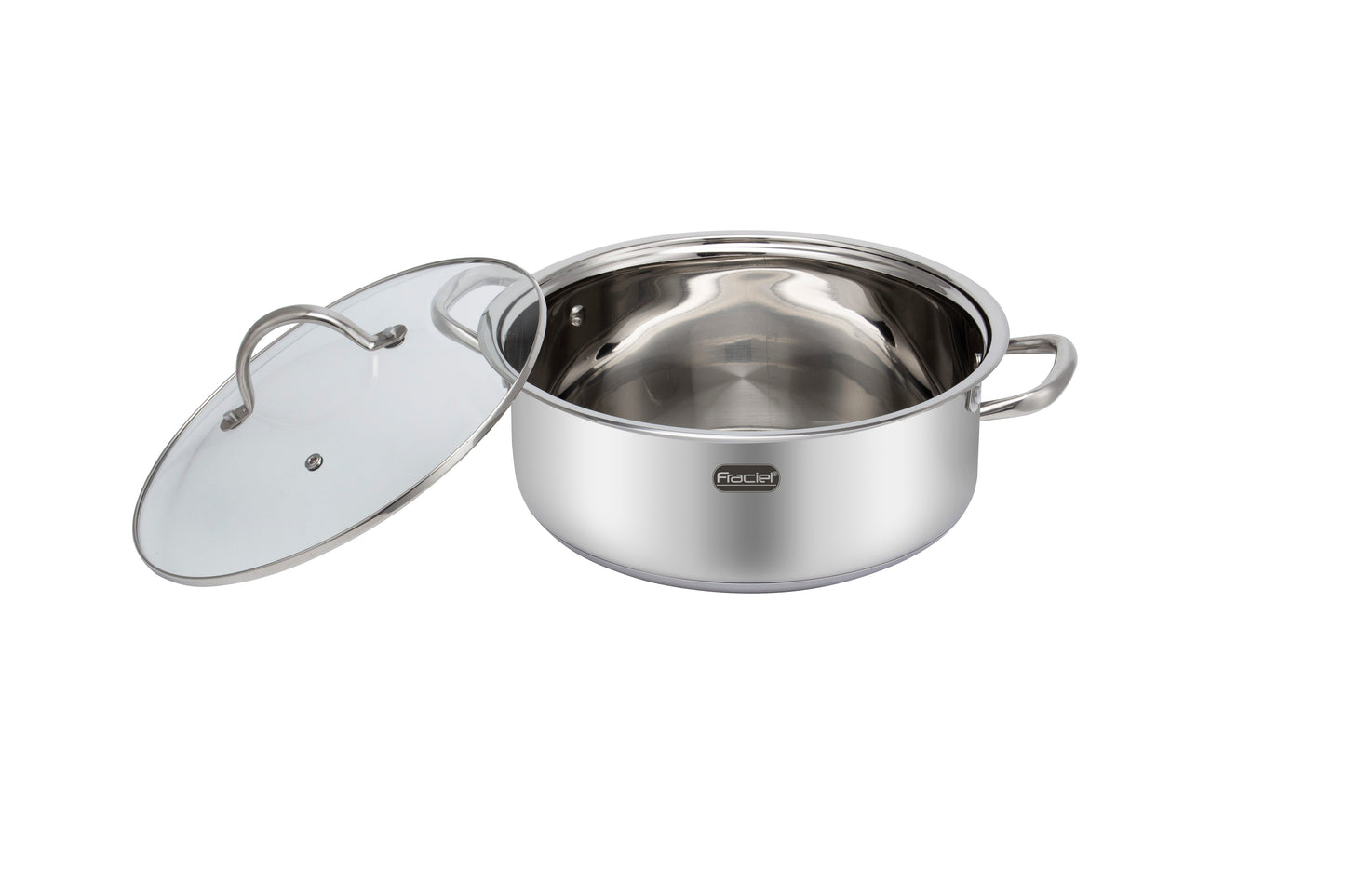 Olla Budinera 5.5 L / 30 cm con Tapa Induccion Acero Inoxidable Fraciel
