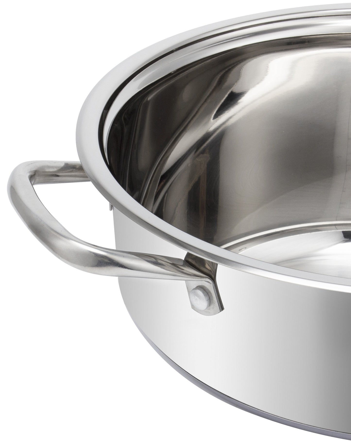 Olla Budinera 5.5 L / 30 cm con Tapa Induccion Acero Inoxidable Fraciel