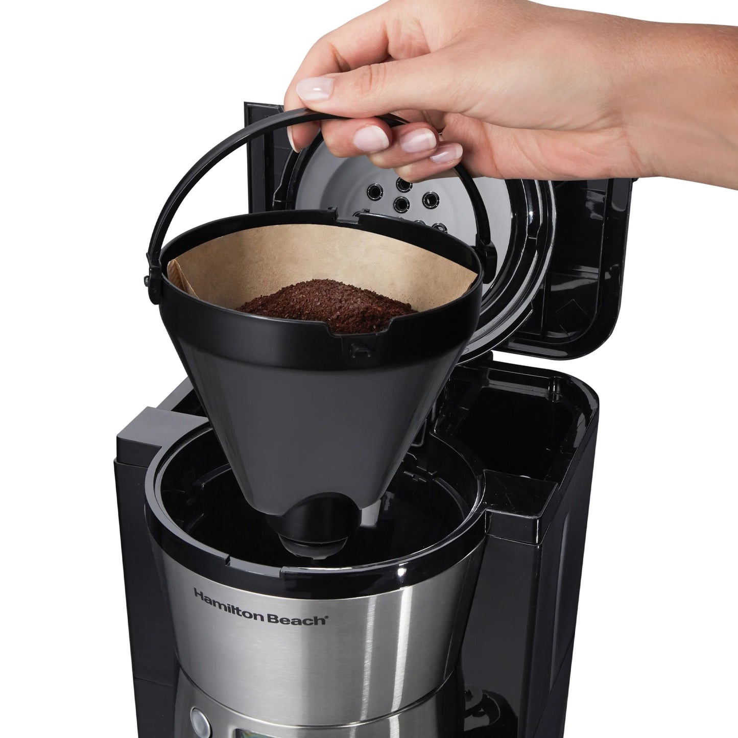 Cafetera de Goteo con Jarra de Acero 10 Tazas - Hamilton Beach