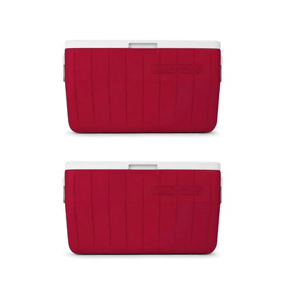 Hielera 48 Qt Rojo Con Asas Tapa Enfriador 2 Piezas Coleman