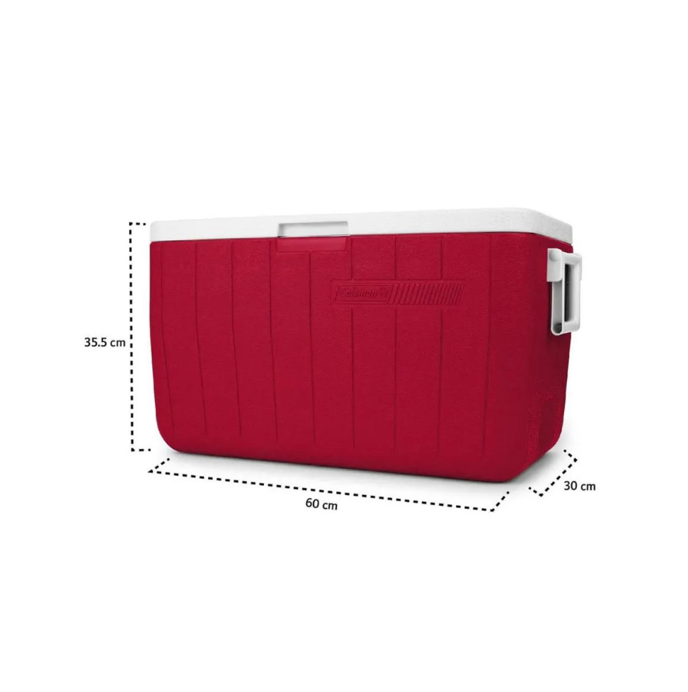 Hielera 48 Qt/ 45.4 Litros/ 63 Latas Coleman Rojo