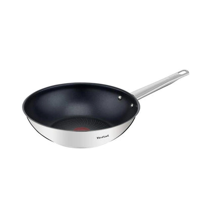 Wok Antiadherente 28 cm Acero Inoxidable Inducción Tefal