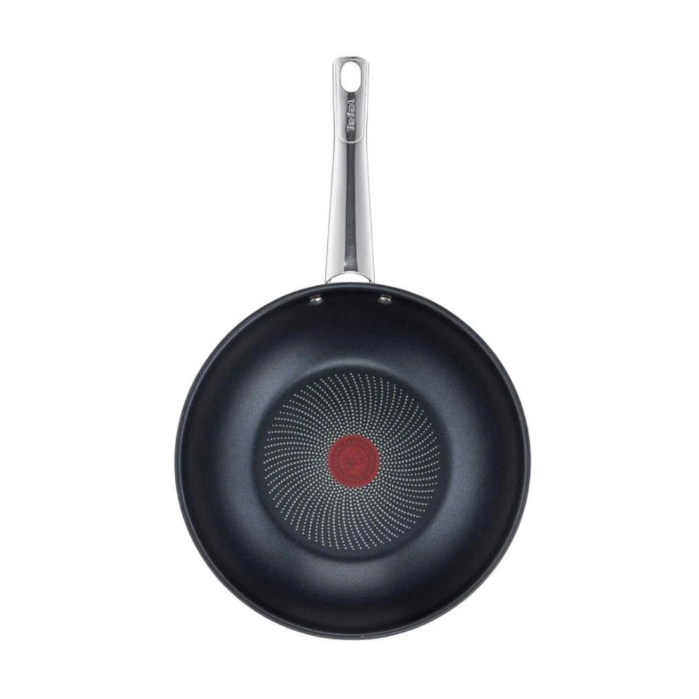 Wok Antiadherente 28 cm Acero Inoxidable Inducción Tefal