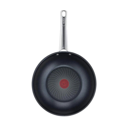 Wok Antiadherente 28 cm Acero Inoxidable Inducción Tefal