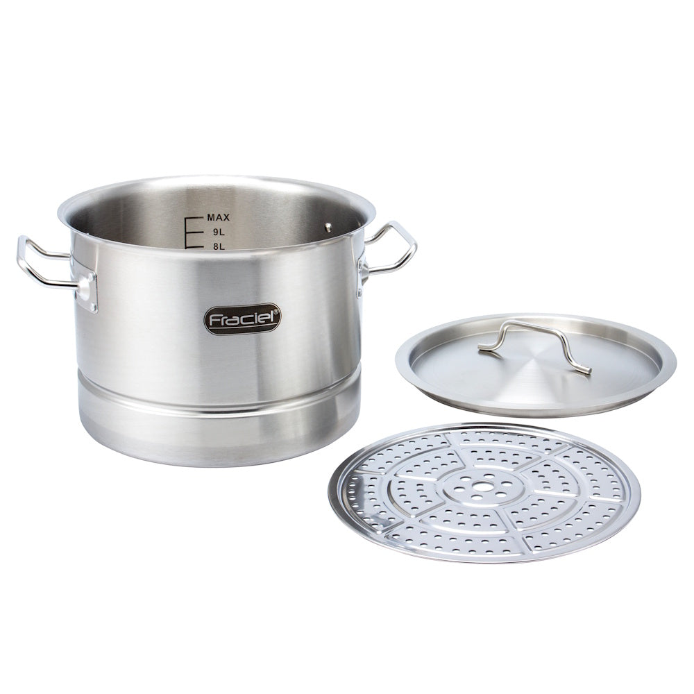 Vaporera Tamalera 12 L | 28 cm Acero Inoxidable Inducción Fraciel