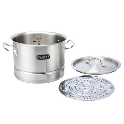 Vaporera Tamalera 12 L | 28 cm Acero Inoxidable Inducción Fraciel