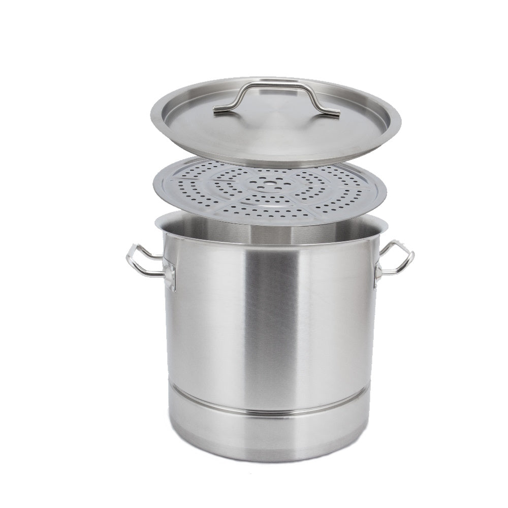 Vaporera Tamalera 25 L | 32 cm Acero Inoxidable Inducción Fraciel